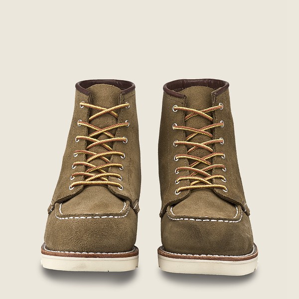 Red Wing Heritage Boots 6-inch Classic Moc – Short Mohave Leather - Olive - Womens ORG182539